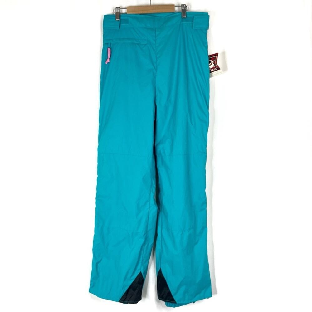 Woolrich Vintage Deadstock Sigmet Gear Sea Jade Teal Snow Ski Pants XL/14 NWT